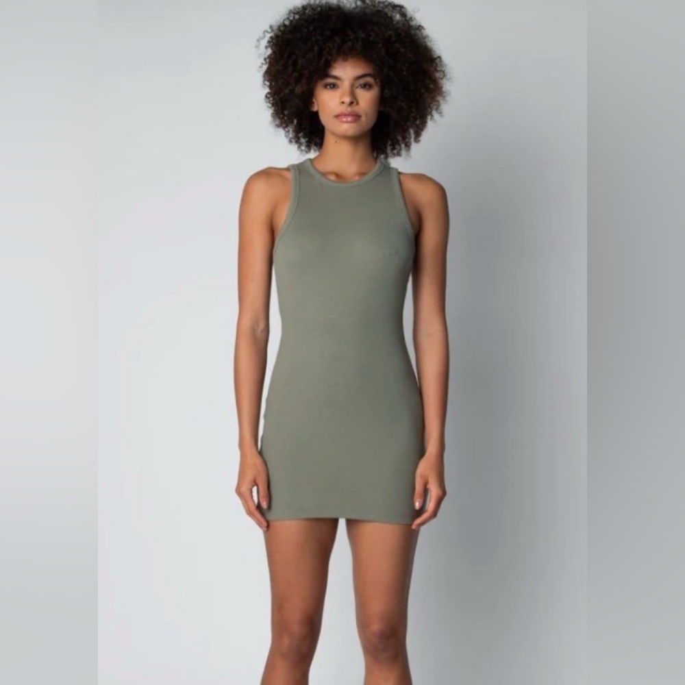 Talentless Olive Green Tank Mini Dress